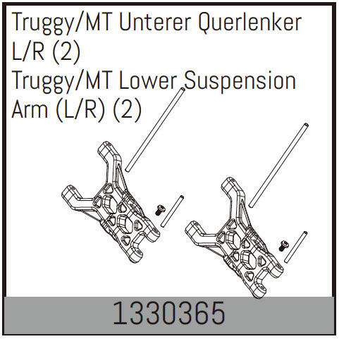 Absima Truggy/Mt Lower Suspension Arm (L/R) (2) ( AB 1330365)
