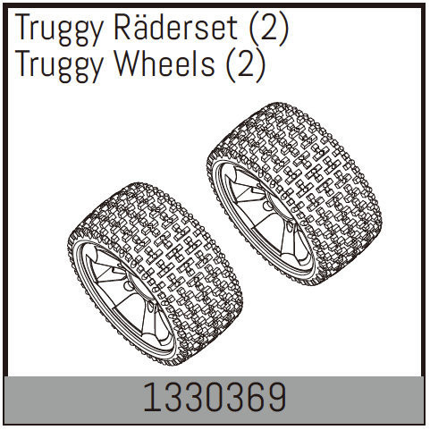 Absima Truggy Wheels (2) ( AB 1330369)