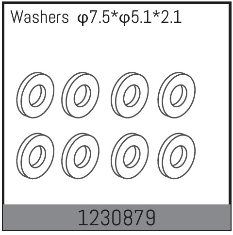 Absima Rear Wheel Shaft Washers (10) ( AB 1230879)