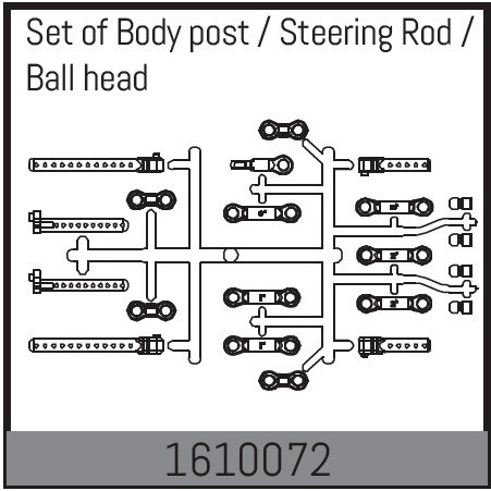 Absima &#039;Upper Suspension Arm Set Front/Rear ( AB 1610072)