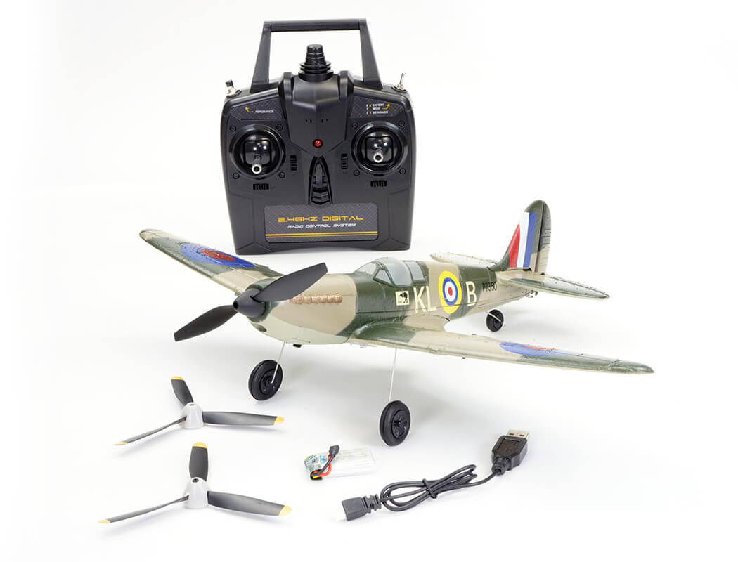 Volantex Spitfire 4CH 400mm Brushed W/Gyro EPP RTF (V761-12V2G)