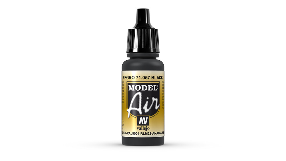 AV Vallejo Model Air 17ml - Black (VAL057)