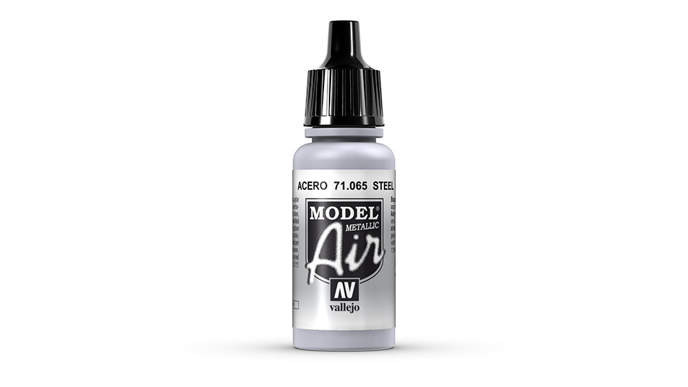 AV Vallejo Model Air 17ml - Steel (Metallic) (VAL065)