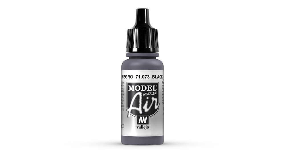 AV Vallejo Model Air 17ml - Black (Metallic) (VAL073)
