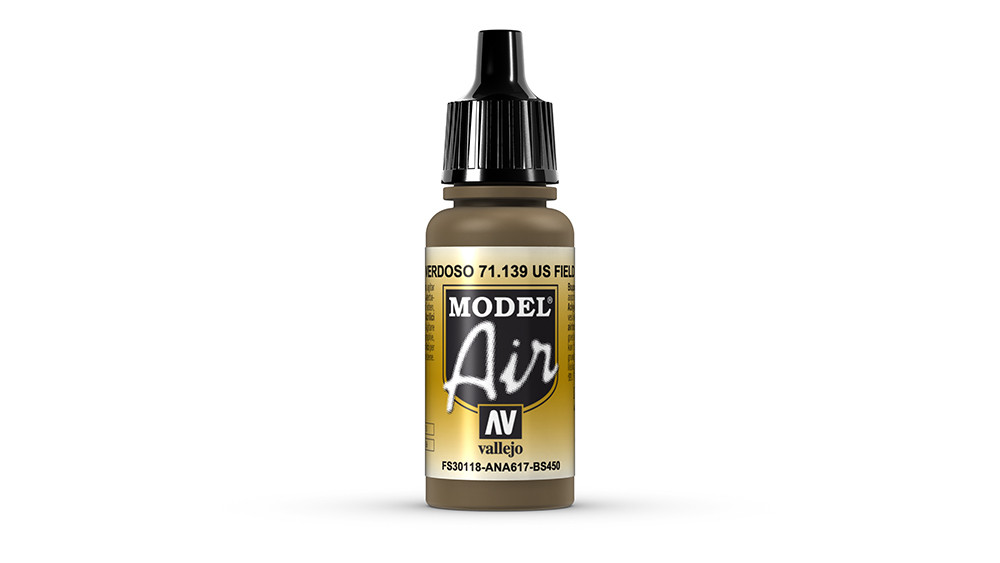 AV Vallejo Model Air 17ml - US Field Drab (FS30118) (VAL139)