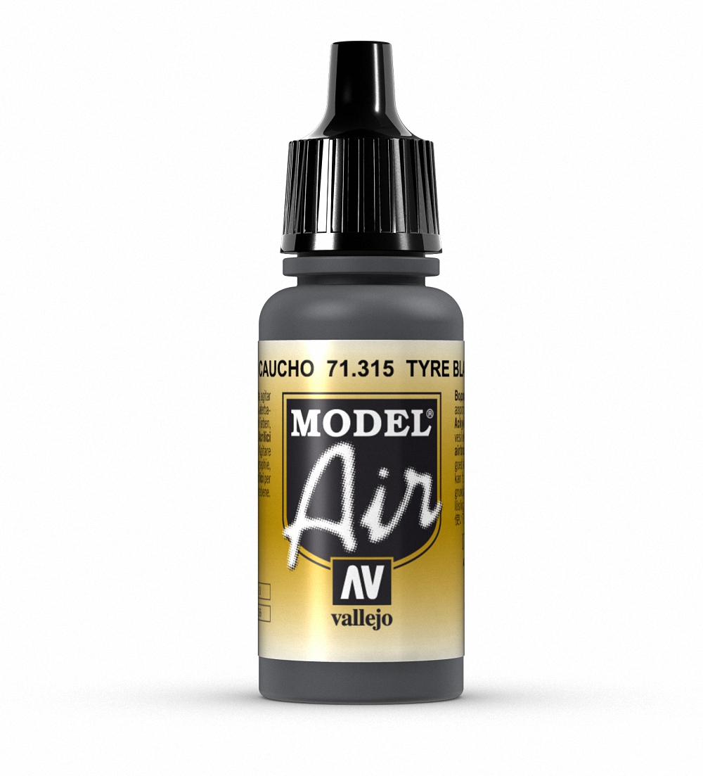 AV Vallejo Model Air 17ml - Tyre Black (VAL71315)