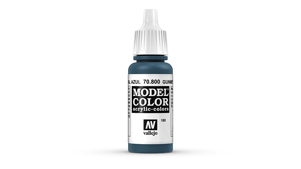 AV Vallejo Model Color 17ml - Metallic Gunmetal Blue (VAL800)