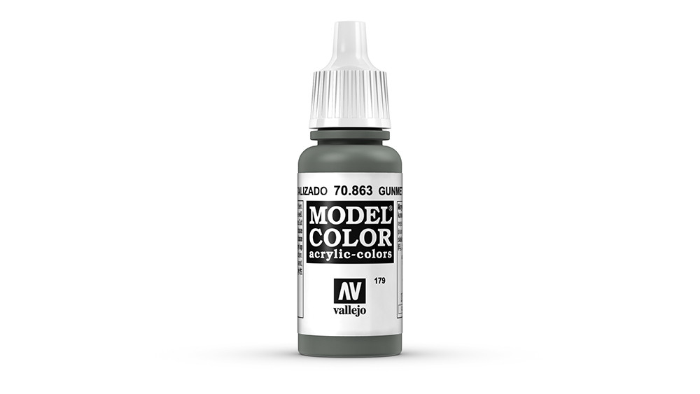 AV Vallejo Model Color 17ml - Metallic Gunmetal Grey (VAL863)