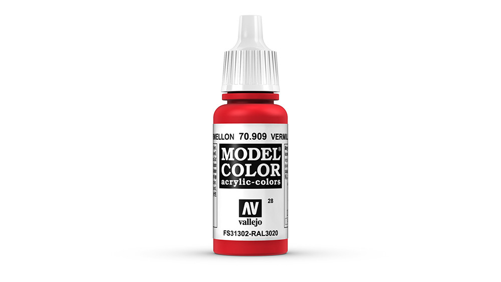 AV Vallejo Model Color 17ml - Vermillion (VAL909)