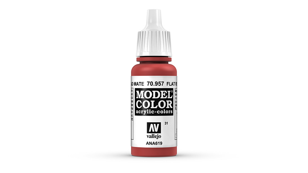 AV Vallejo Model Color 17ml - Flat Red (VAL957)