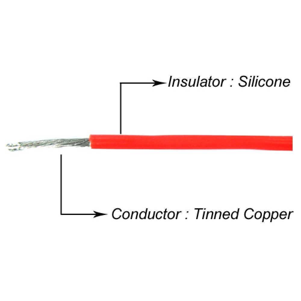 Yeah Racing 14AWG Silver Silicone Wire Set (BK/BU/RD) + Heat Shrink.