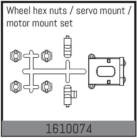 Absima Wheel Hex Nuts / Servo Mount / Motor Mount Set ( AB 1610074)