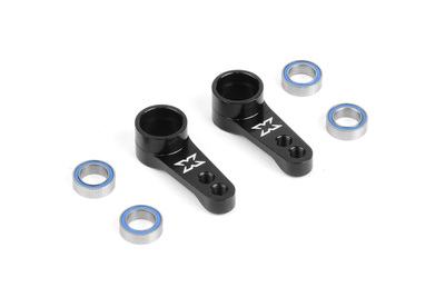 Xray Alu Dual Servo Saver Arm - Black + Ball-Bearings (2) (XR302525-K)