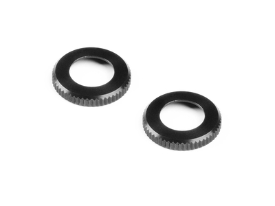 Xray XLP Alu Shock Cap-Nut - Black (2) (XR308355-K)