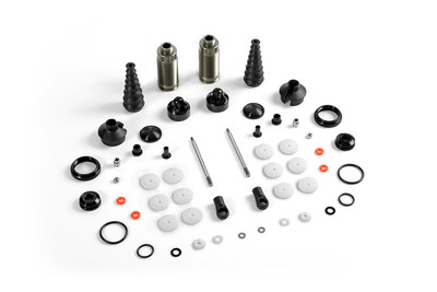 Xray XB8&#039;16 Rear Shock Absorbers + Boots Complete Set - V2 (2) (XR358206)