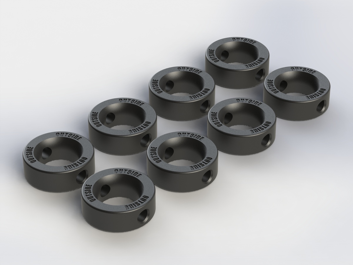 Arrma Driveshaft Pin Retaining Ring Nero (8) (Z-AR310610)