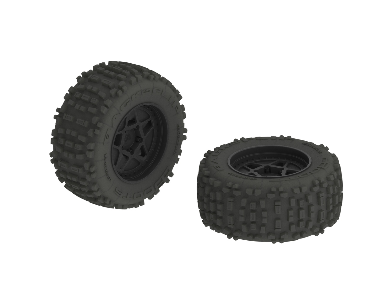 Arrma dBoots Backflip MT 6S Tire Wheel Set (Z-AR510092)