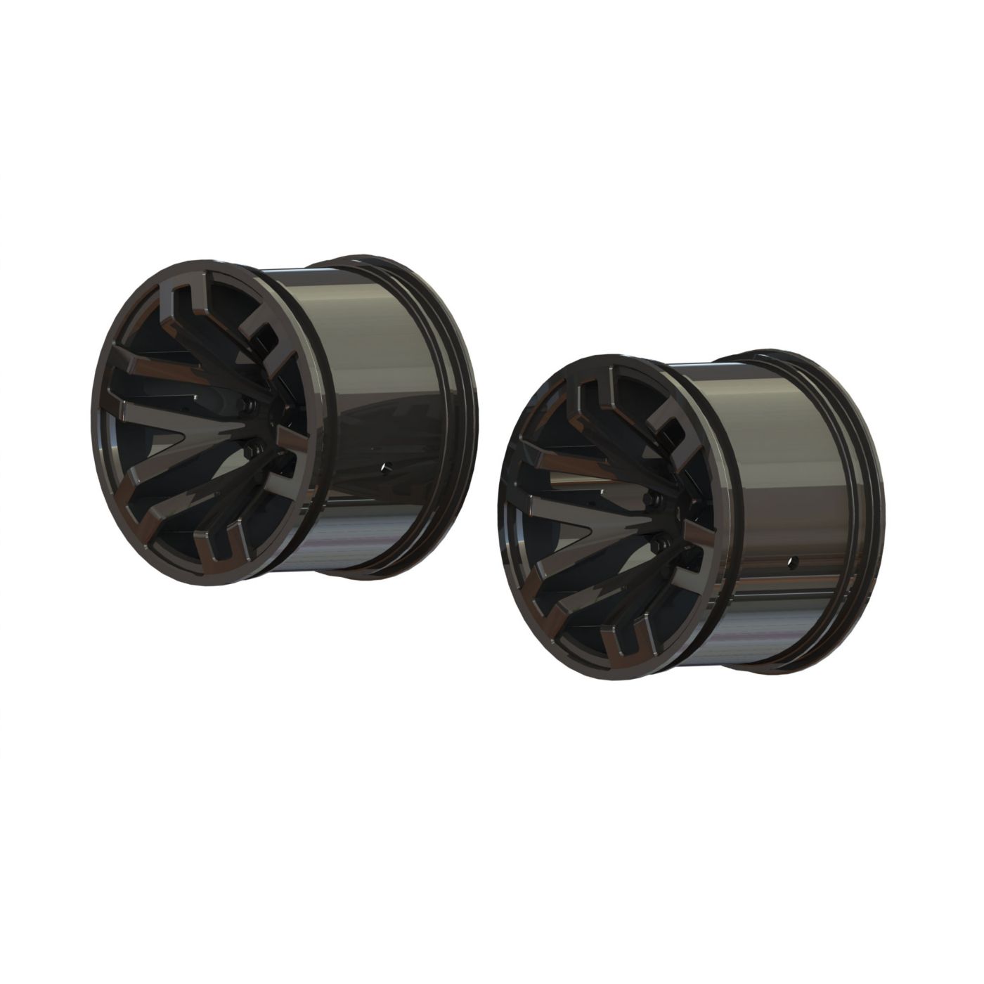 Arrma MT 2.8&quot; Wheel 14mm Hex Black Chrome (2) (Z-AR510099)