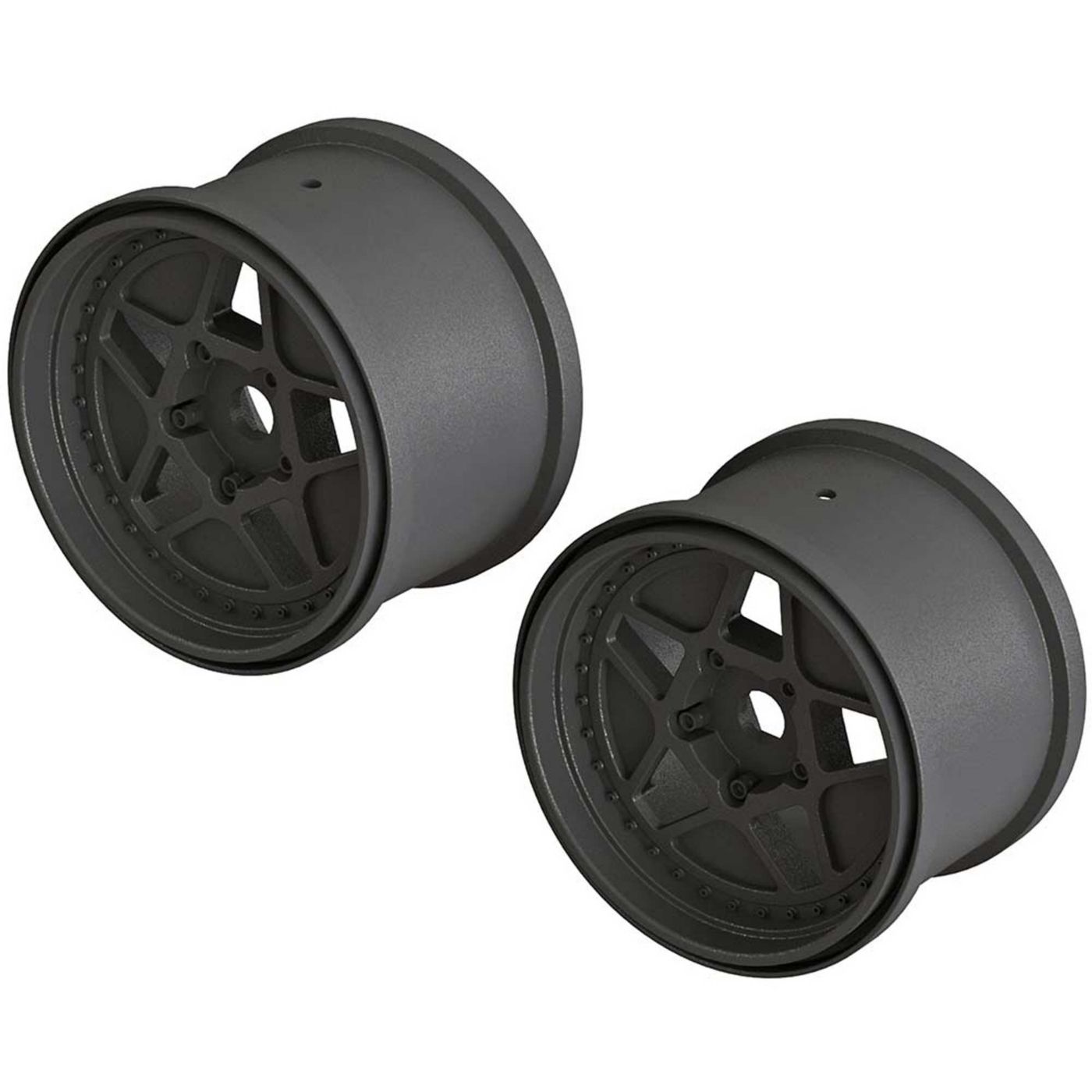Arrma MT 3.8 Wheel 17mm Hex Blk OUTCAST 4x4 (2) (Z-AR510113)