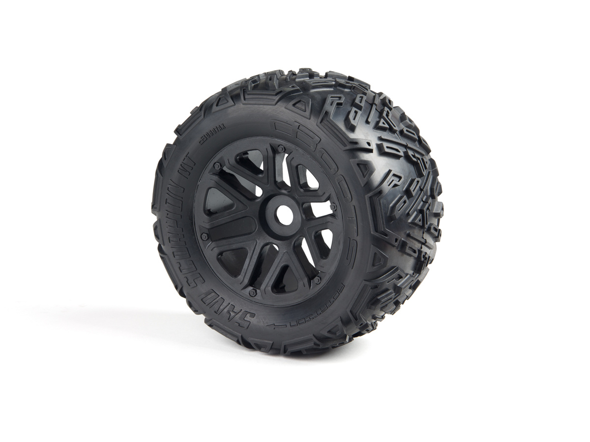 Arrma Sand Scorpion MT 6S Tire Set Glued Black (2) (Z-AR550010)