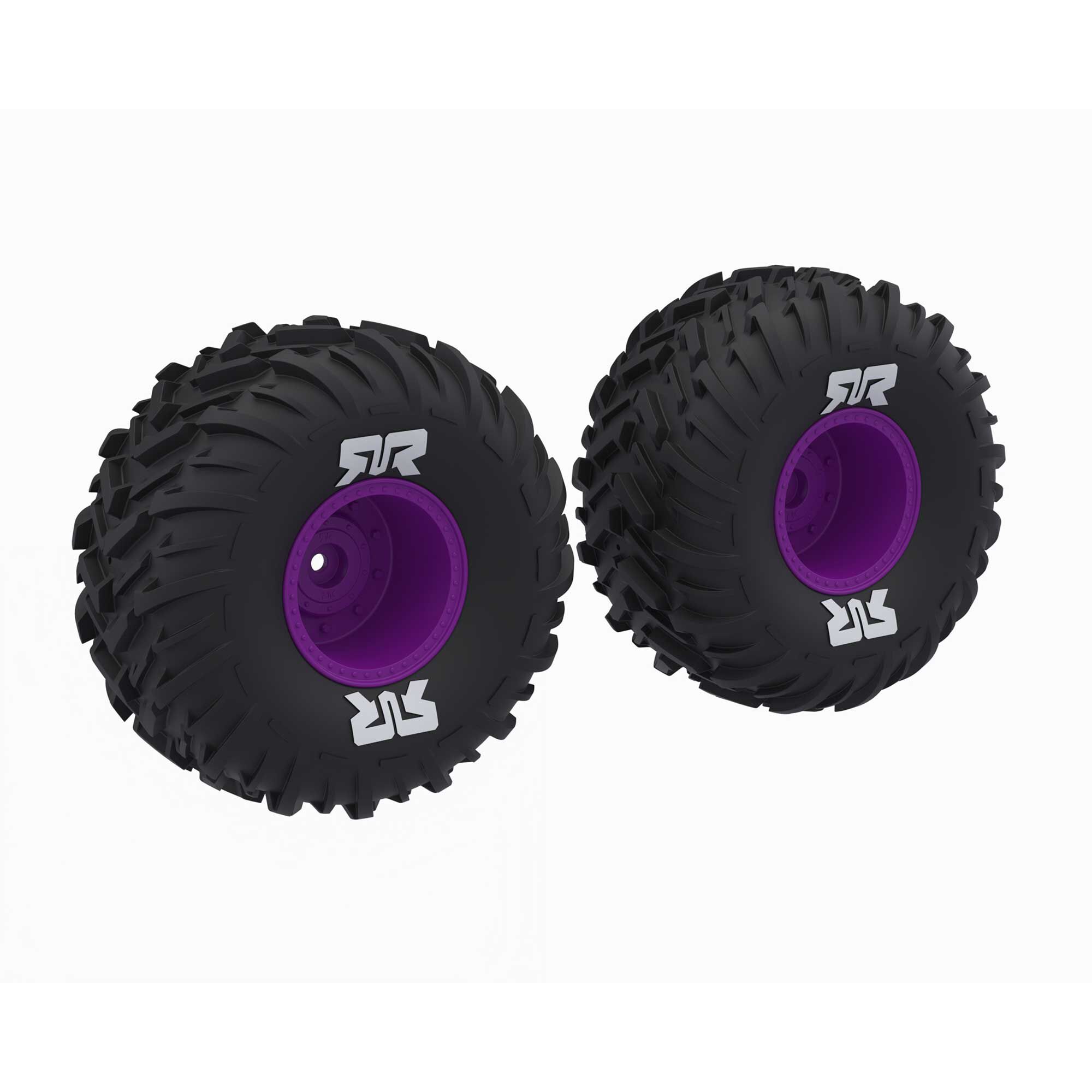 Arrma dBoots Cut Chevron MT Tire Set Glued, Purple (Z-ARA-2576)