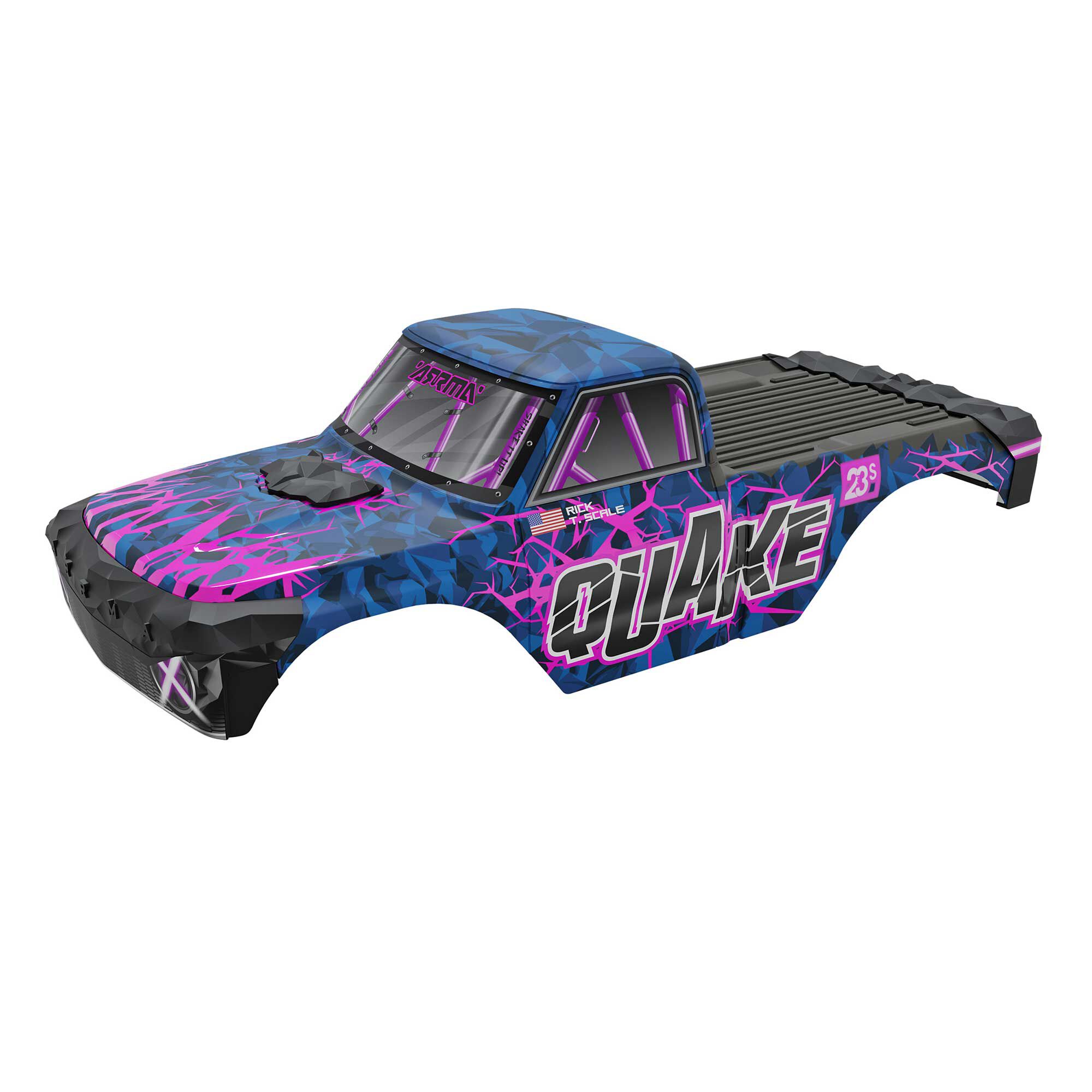 Arrma QUAKE Painted Decaled Trimmed Body Set, Purple (Z-ARA-2873)