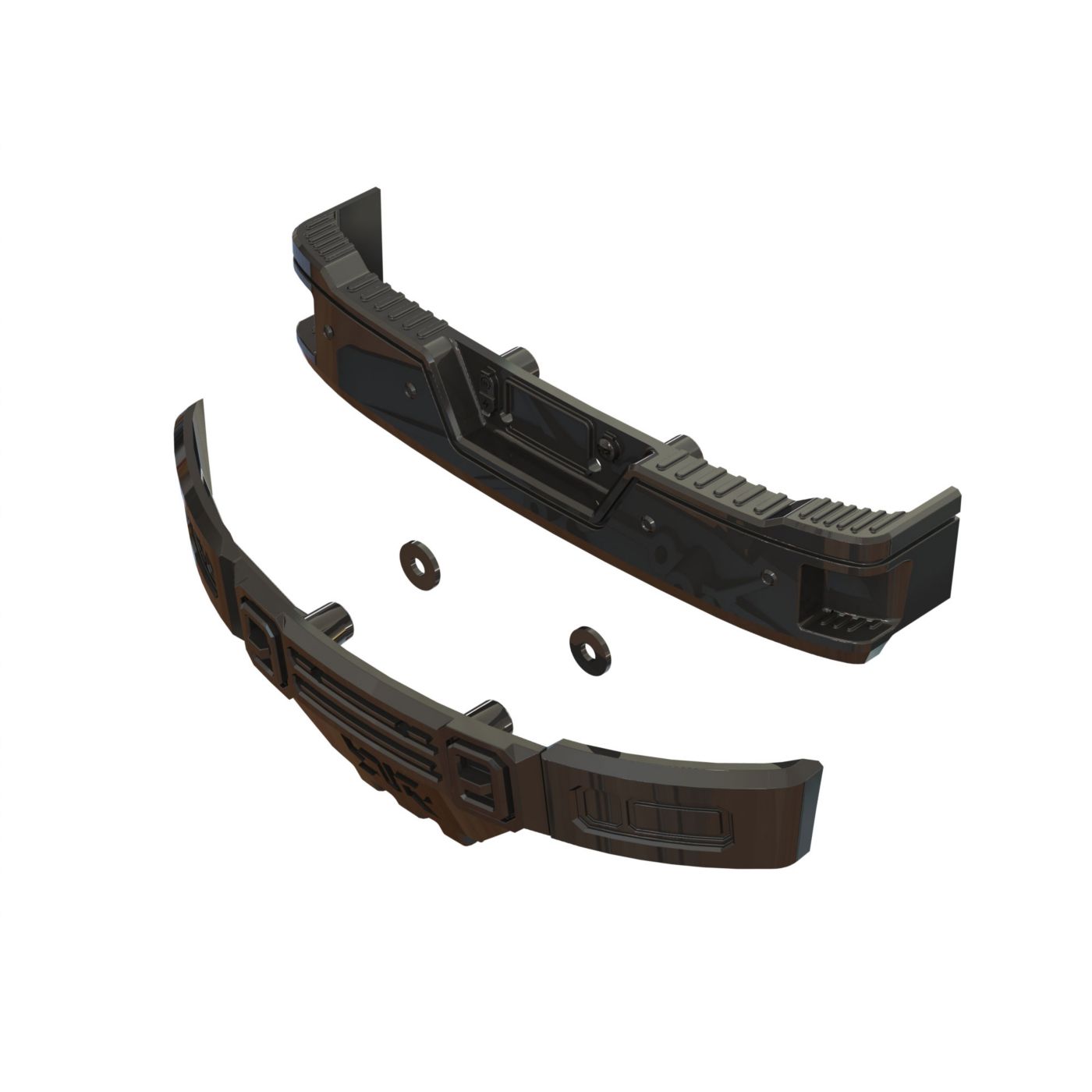 Arrma Bumper Set (Black Chrome) (Z-ARA320461)