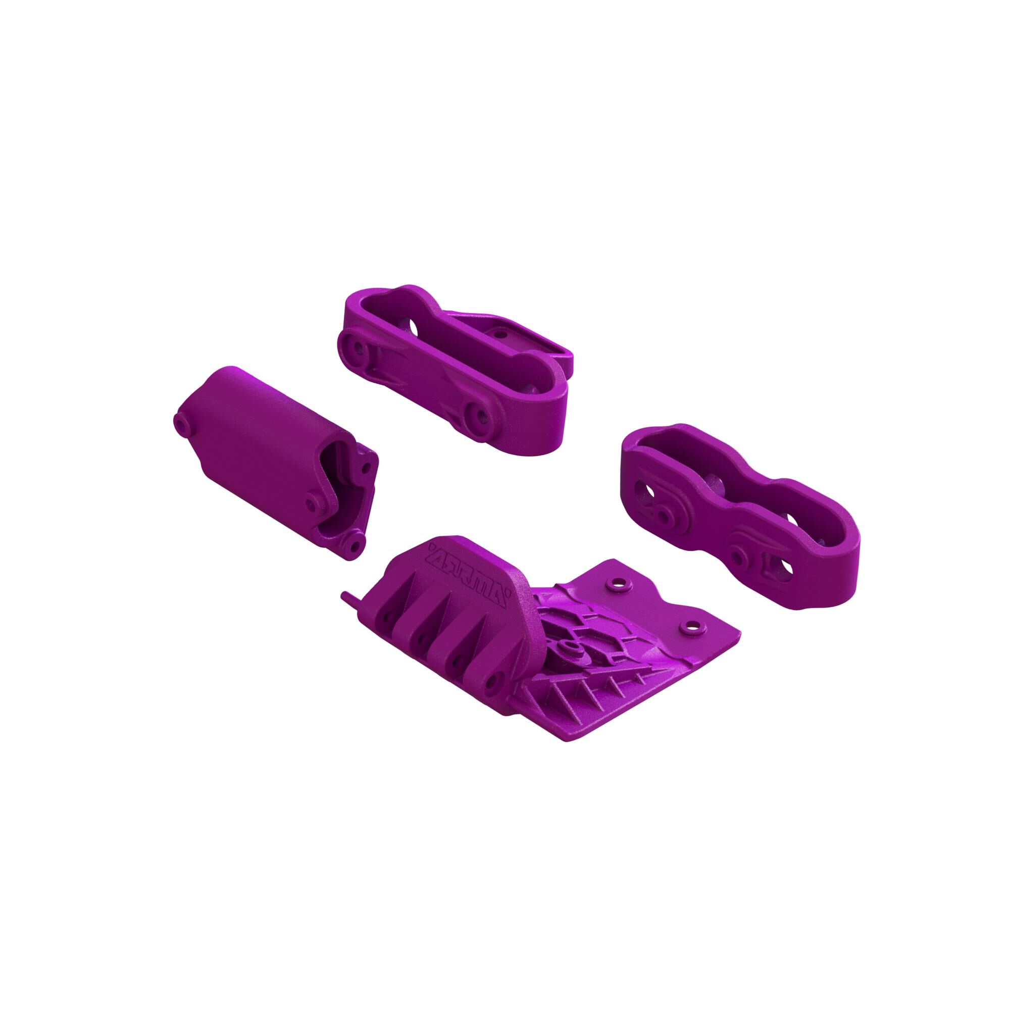Arrma Lower Skid And Bumper Mount Set - Purple (Z-ARA320769)