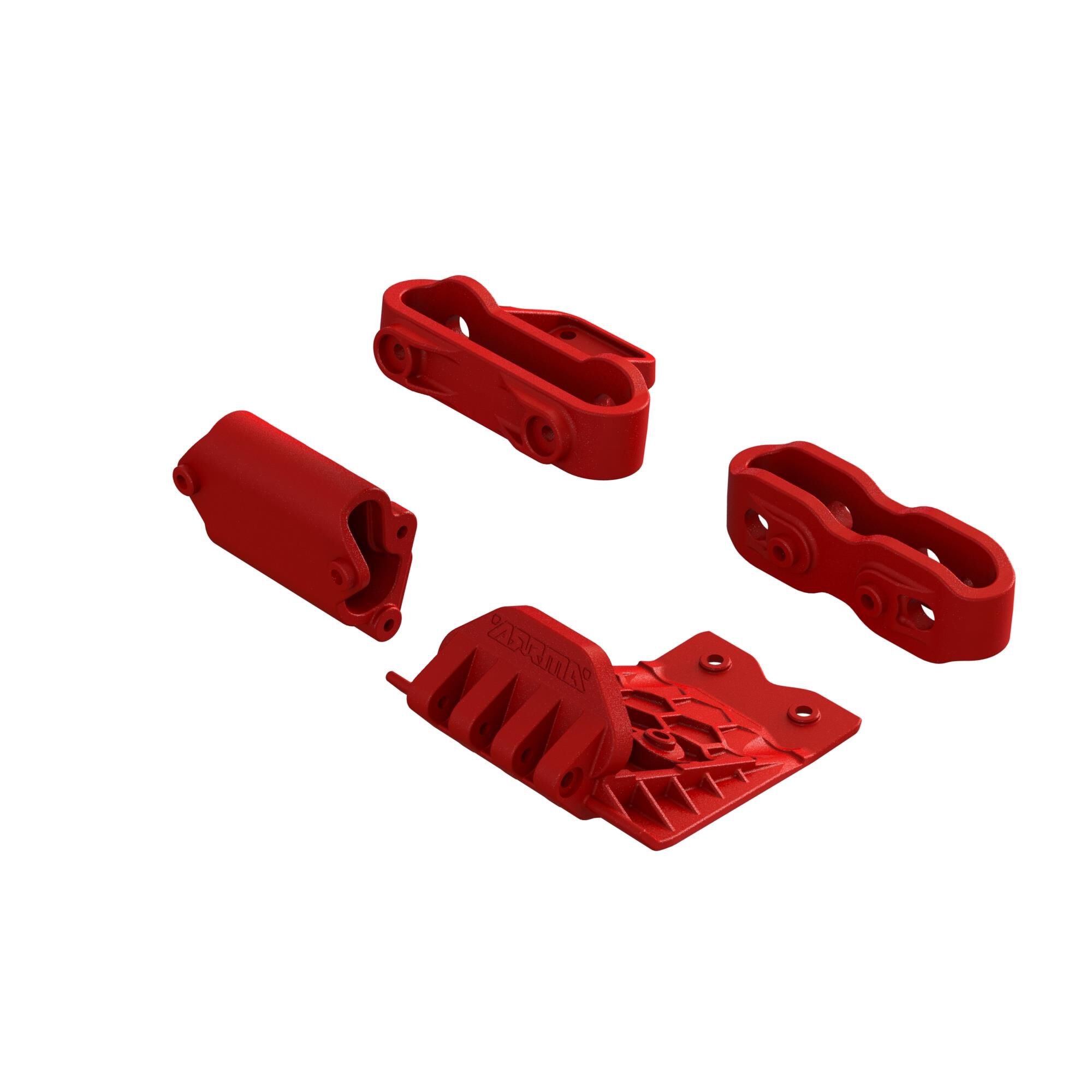Arrma Lower Skid And Bumper Mount Set - Red (Z-ARA320777)