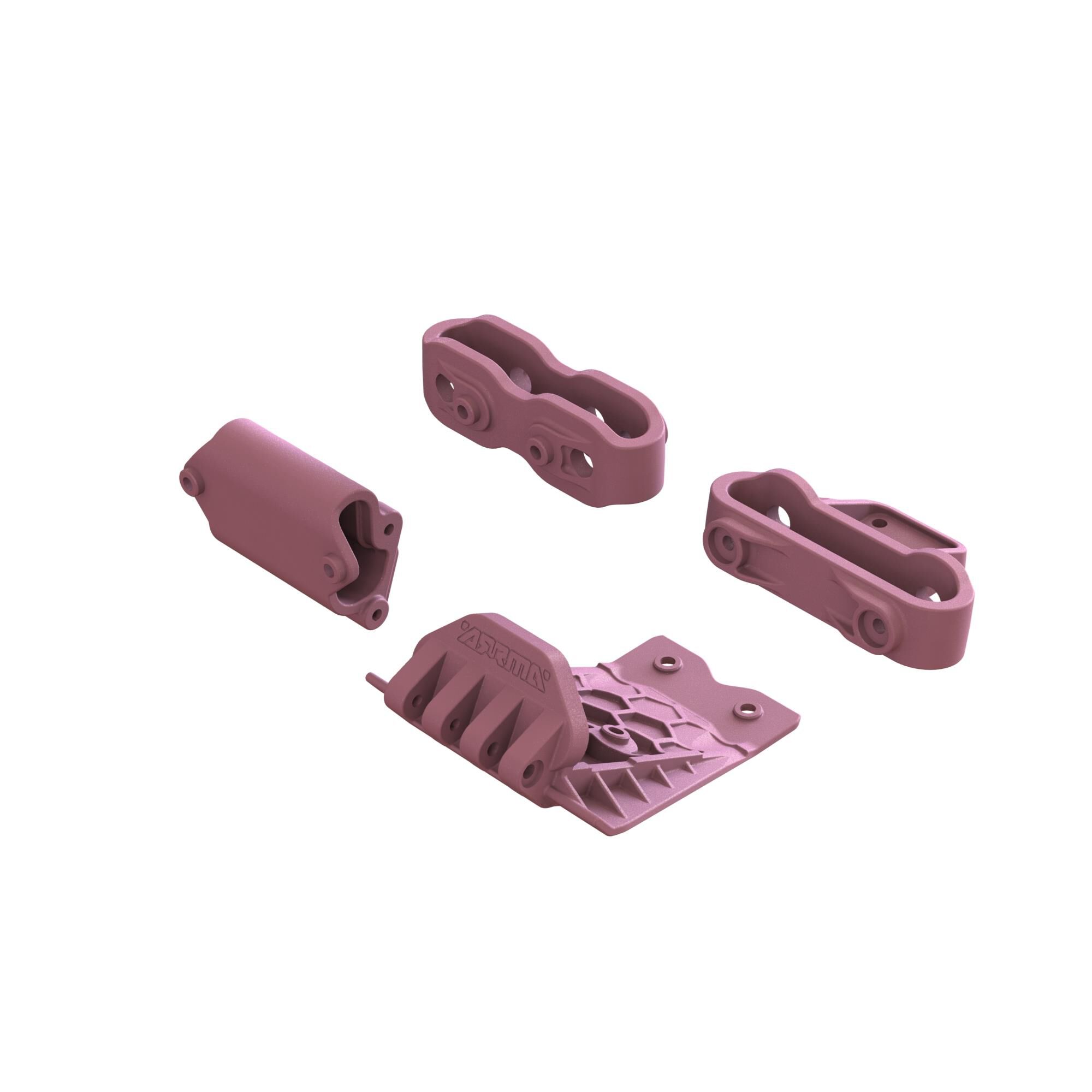 Arrma Lower Skid And Bumper Mount Set - Pink (Z-ARA320783)