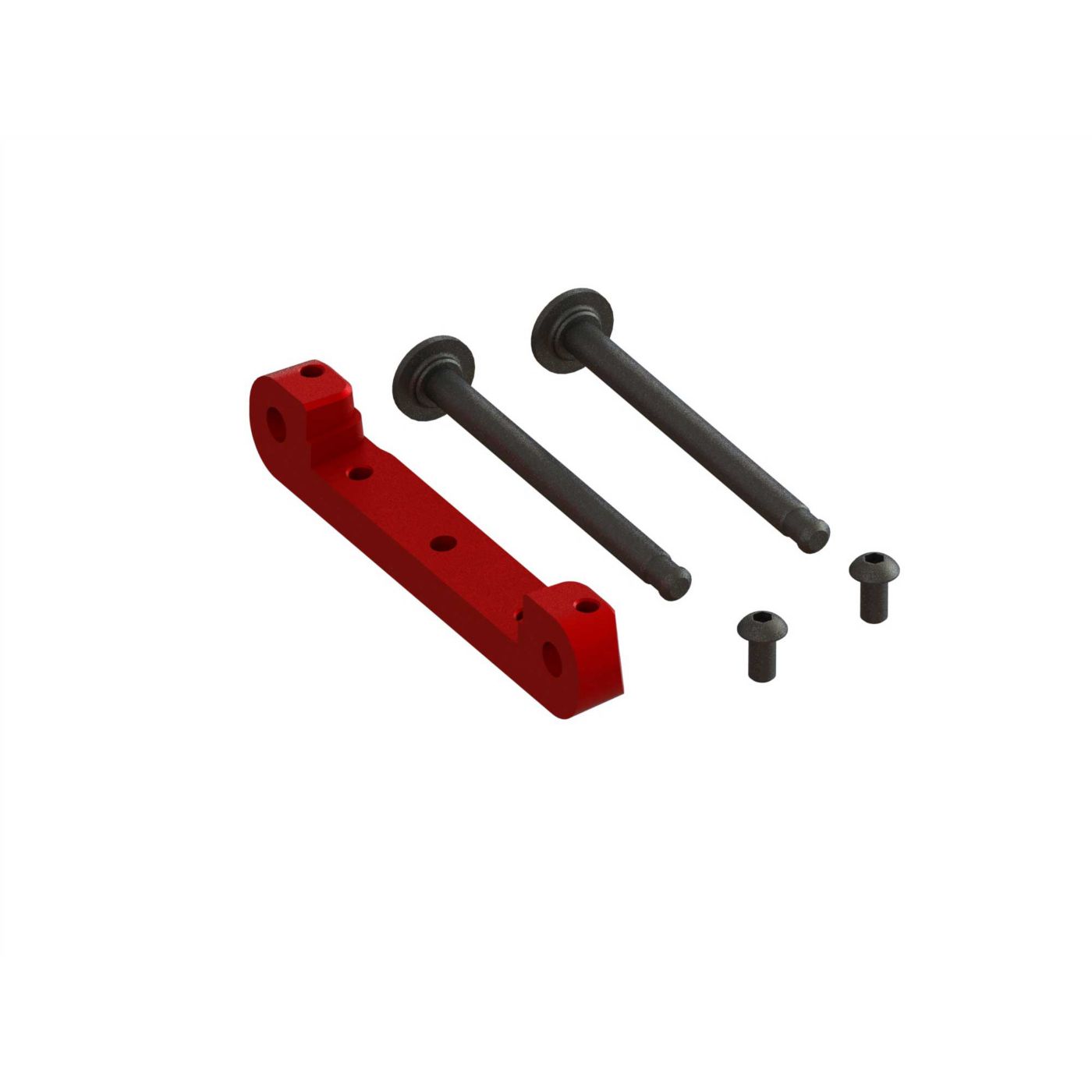 Arrma Front Upper Suspension Mount CNC Aluminum Red (Kraton / 6S) (Z-ARA330659)