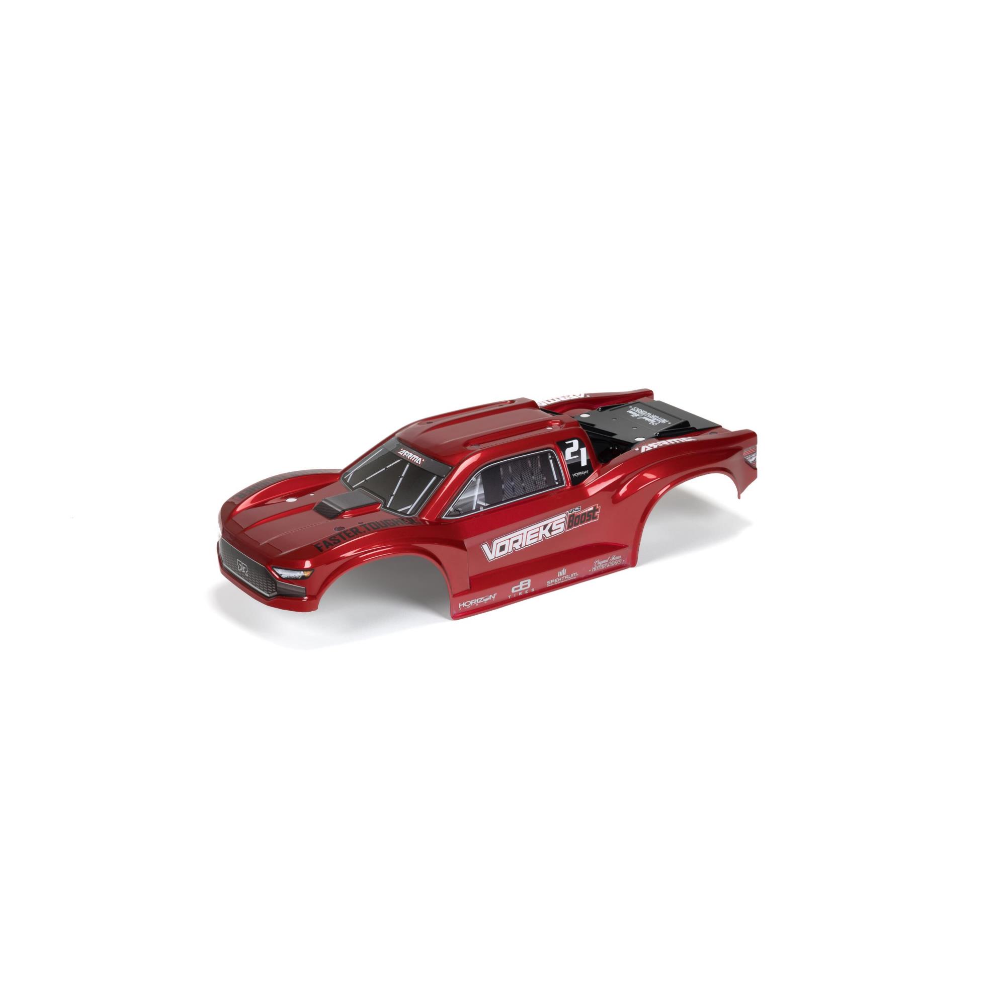 Arrma 1/10 VORTEKS 4X2 Painted Decaled Trimmed Body Red (Z-ARA402347)