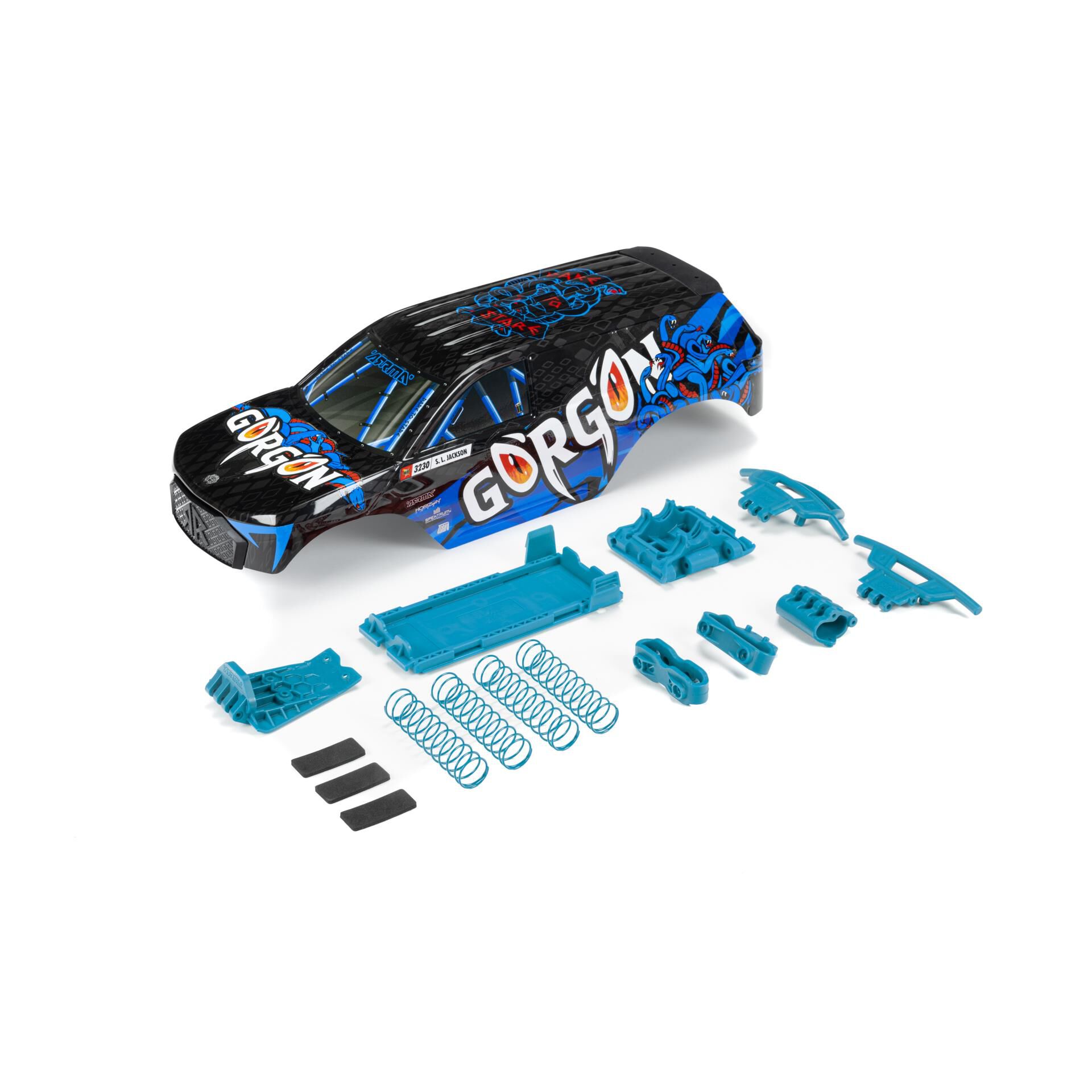 Arrma GORGON Painted Decaled Trimmed Body Set, Blue (Z-ARA402355)