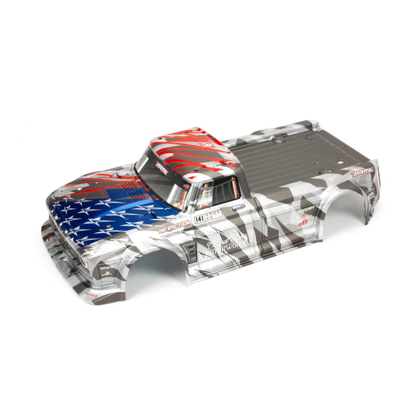 Arrma INFRACTION 6S BLX Painted Body Silver/Red (Z-ARA410006)