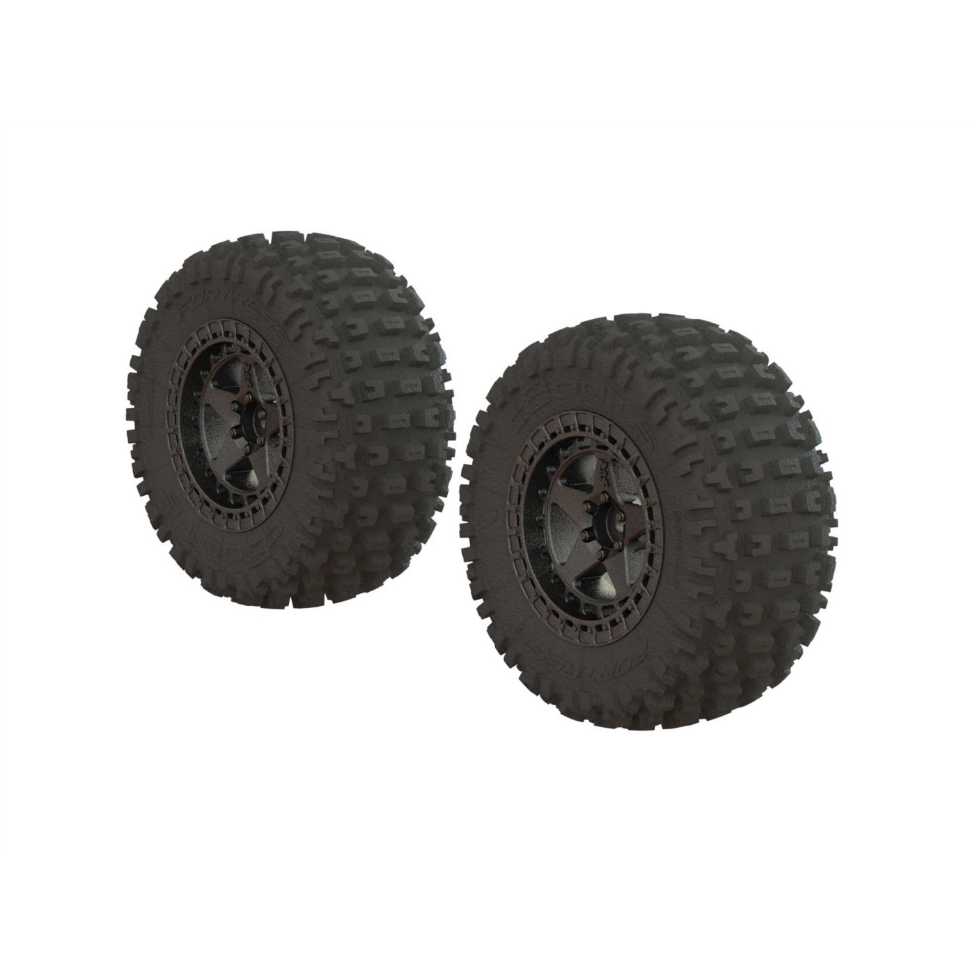Arrma Dboots &#039;Fortress SC&#039; Tire Set Glued Gun Metal (2) (Z-ARA550087)
