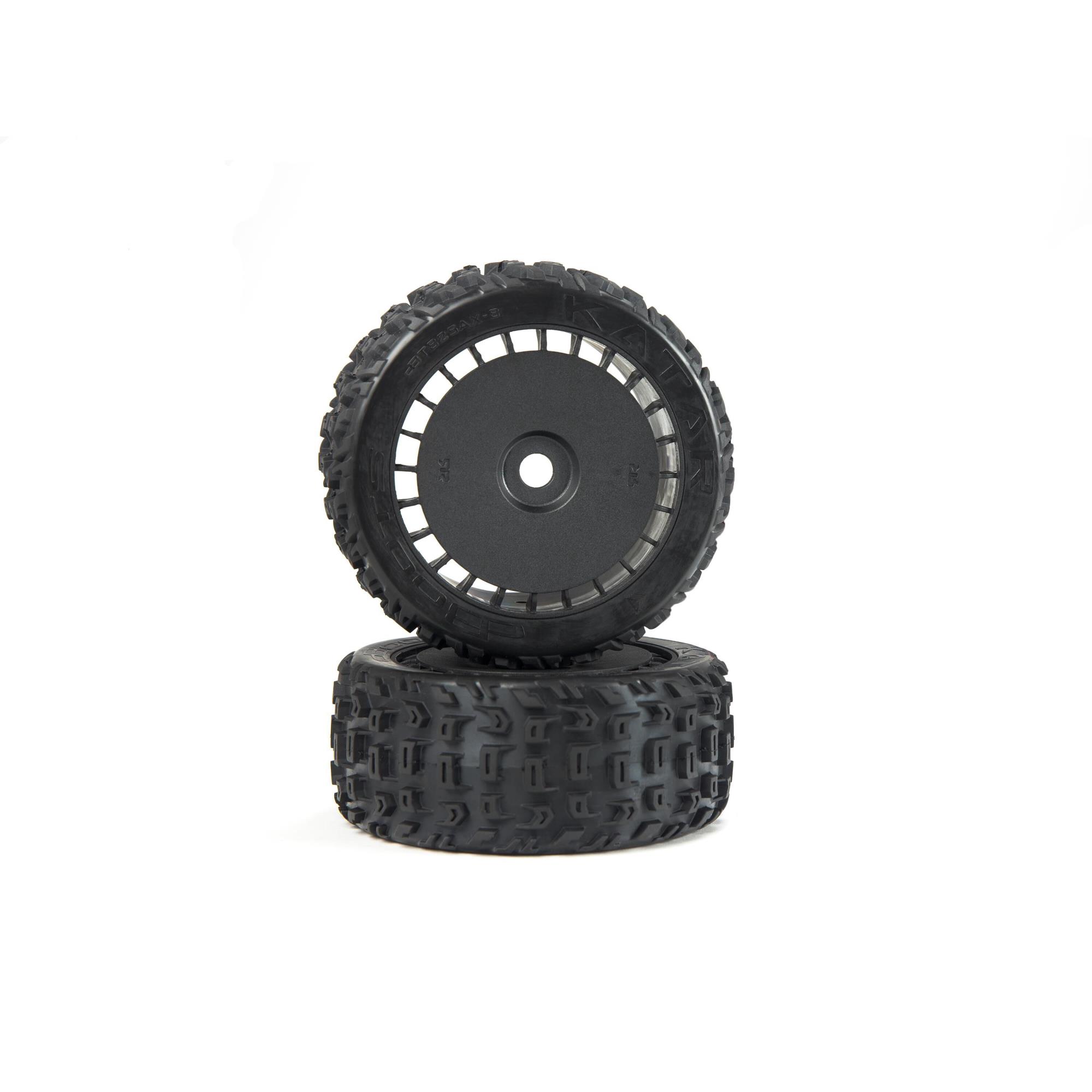 Arrma dBoots Katar T Belted 6S Tire Set Glued (Blk) (2) (Z-ARA550097)