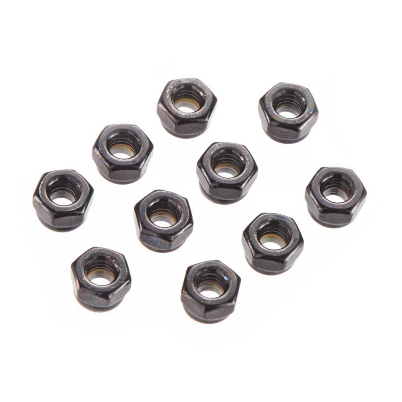 Axial Nylon Locking Hex Nut 4mm Black (10) (Z-AX31051)