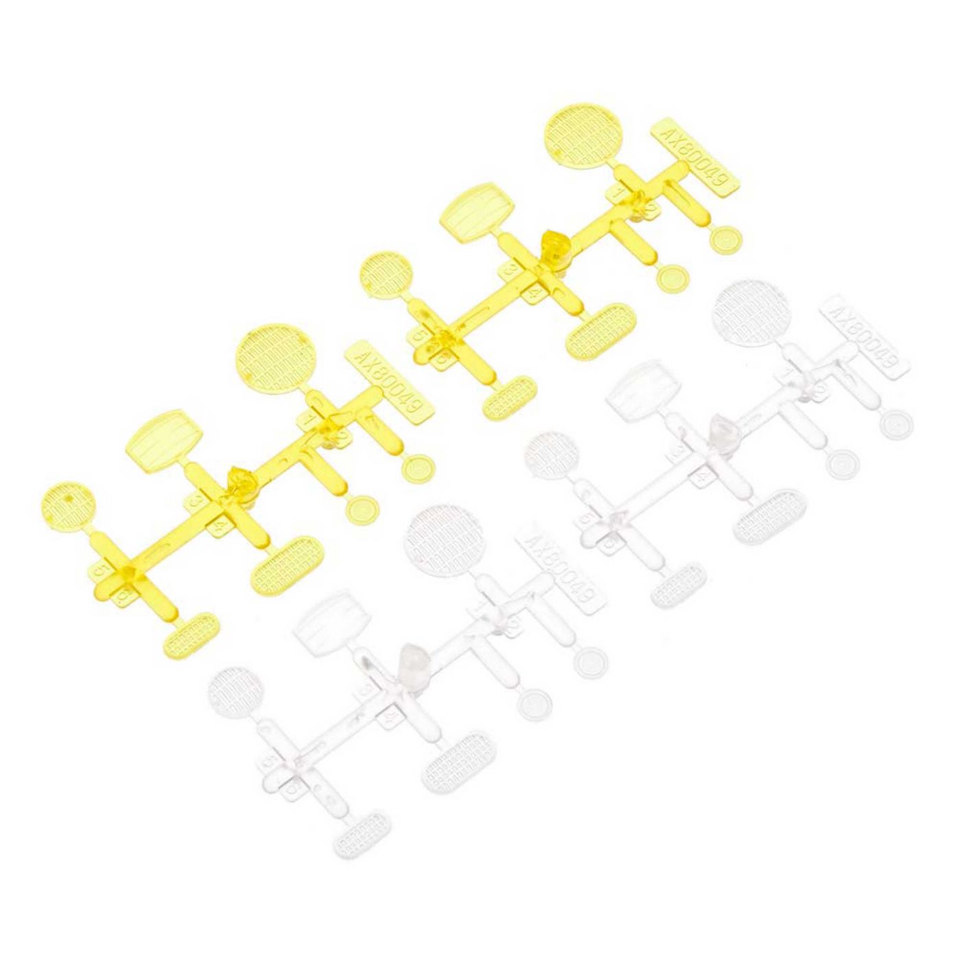 Axial LED Lens Set Yellow/Clear (4) (Z-AX80049)