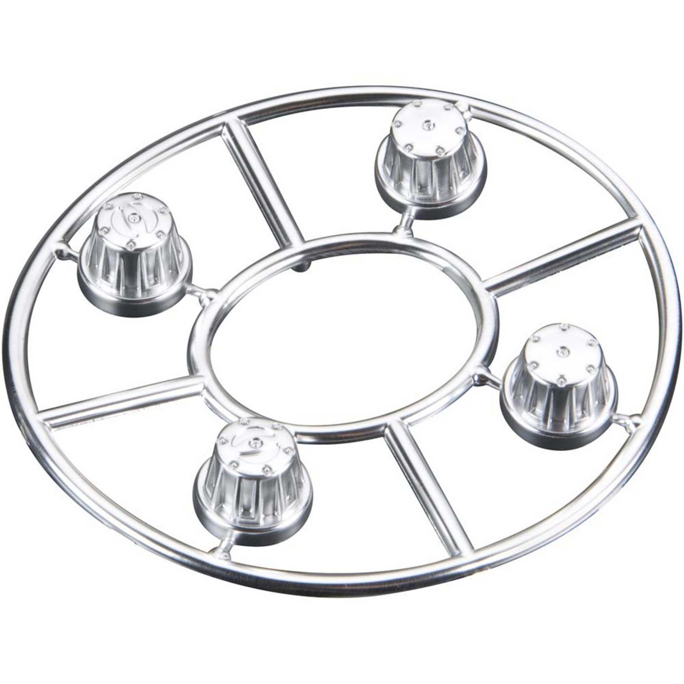 Axial Hub Cover Set Satin Chrome (4) (Z-AX8080)
