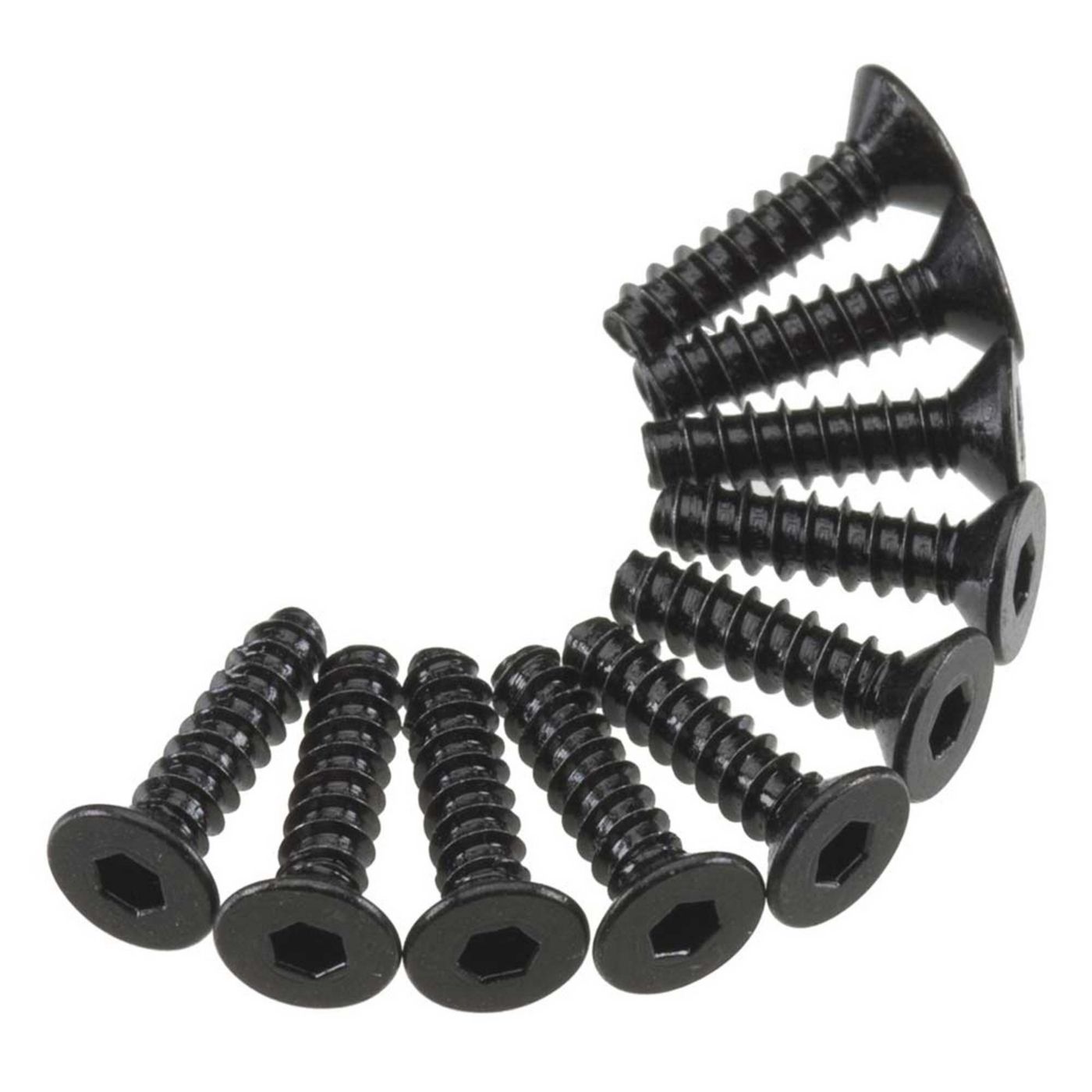 Axial Hex Socket Tap Flat Head M3x12mm Black (10) (Z-AXA466)