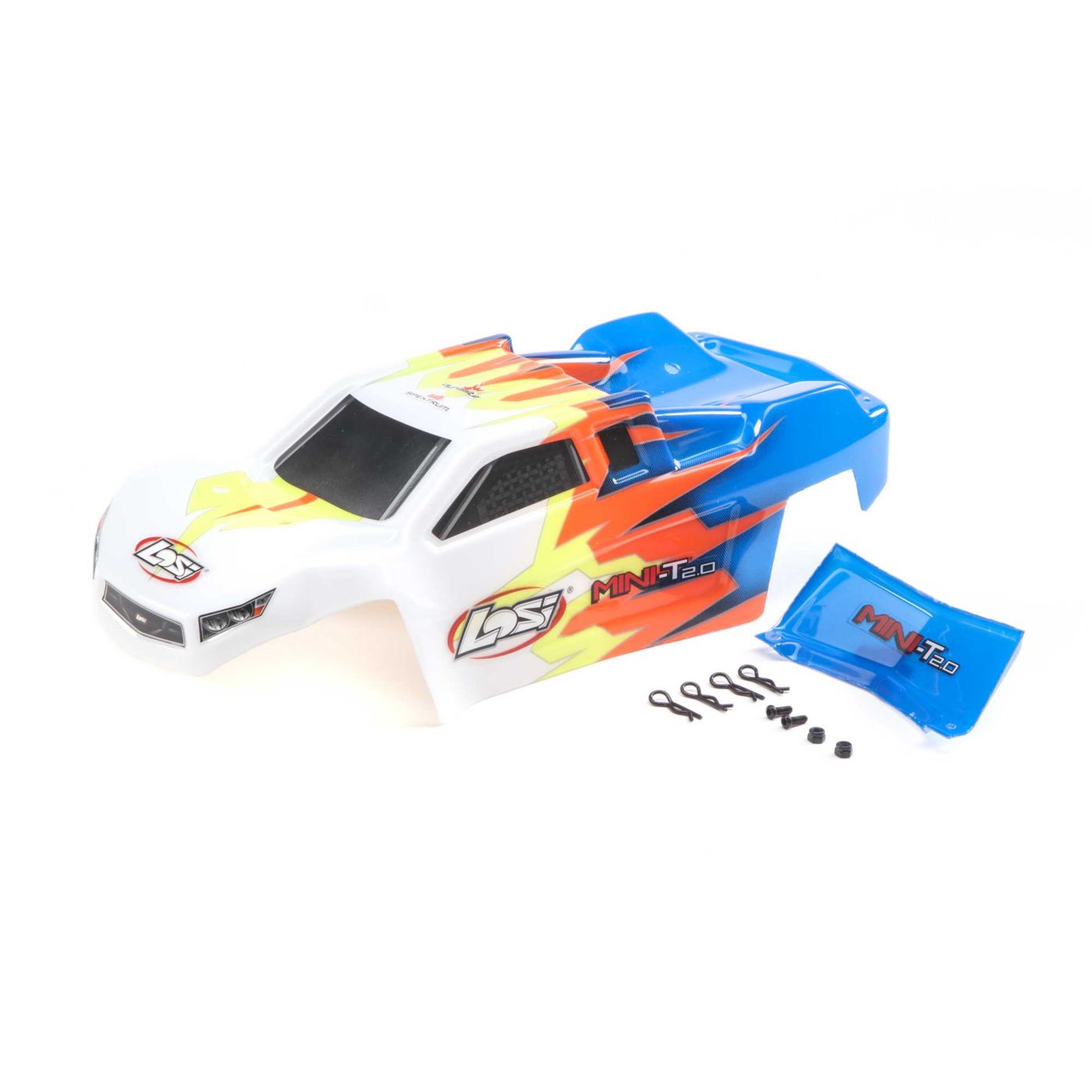 Losi Body, Blue/White: Mini-T 2.0 (Z-LOS210014)