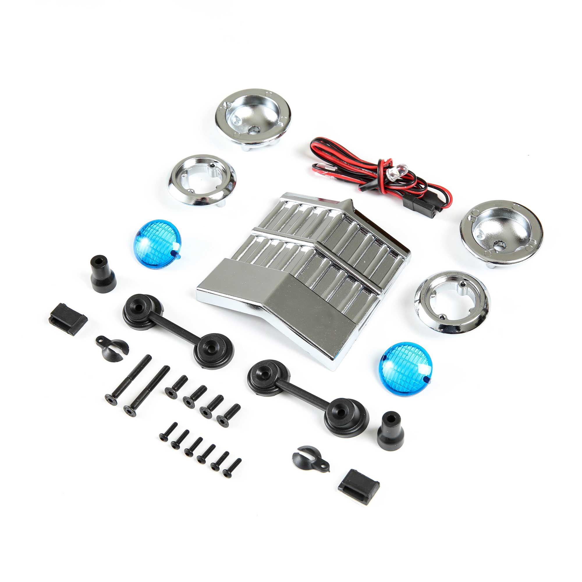 Losi Front LED Lights and Grill Set, Son Uva Digger:LMT (Z-LOS240019)