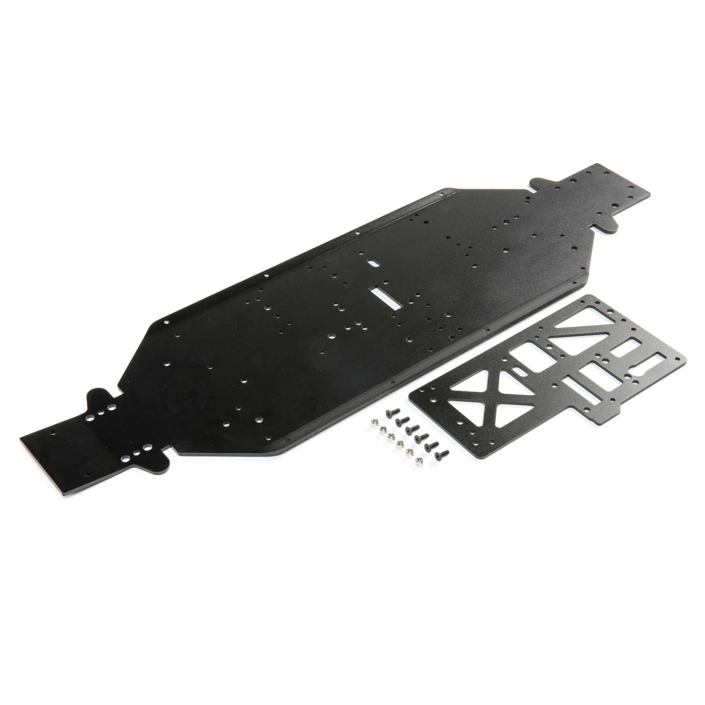 Losi Chassis w/Brace, 4mm Black: DBXL-E 2.0 (Z-LOS251090)