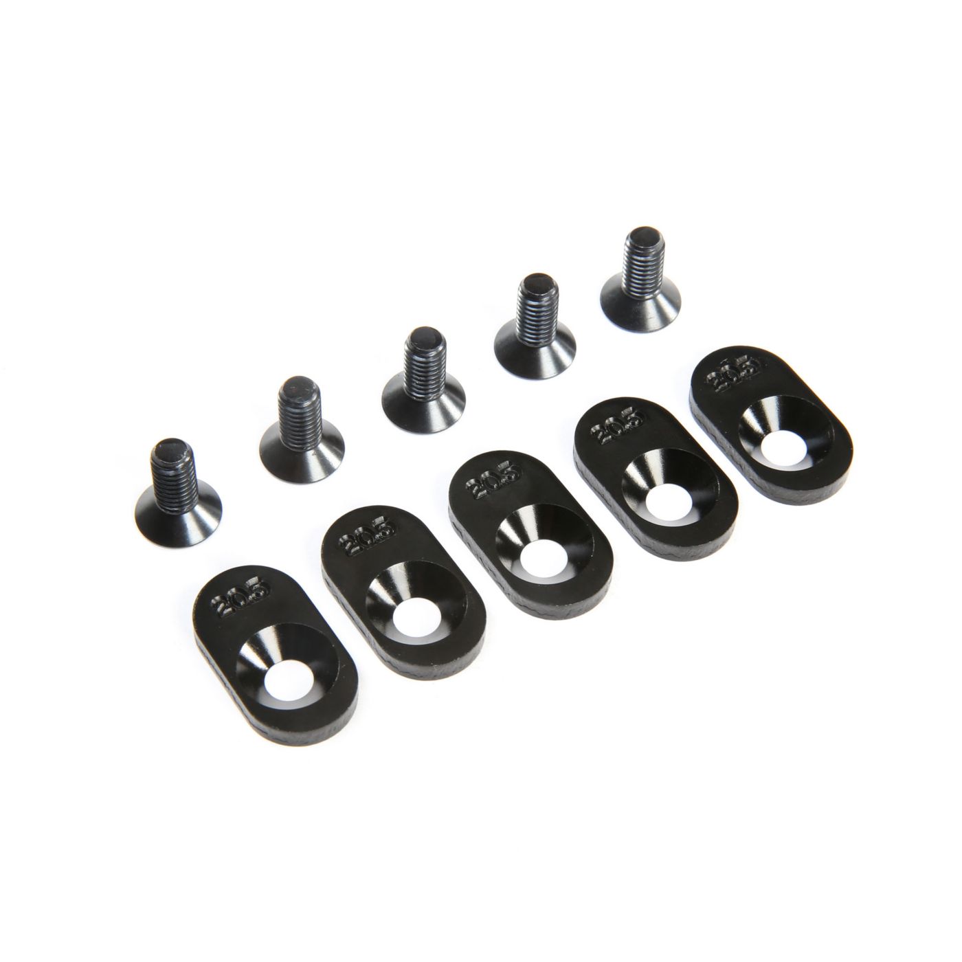 Losi EngineMntInsert&amp;Screws, BLK, 20.5T(5): 5ive-T 2.0 (Z-LOS252104)