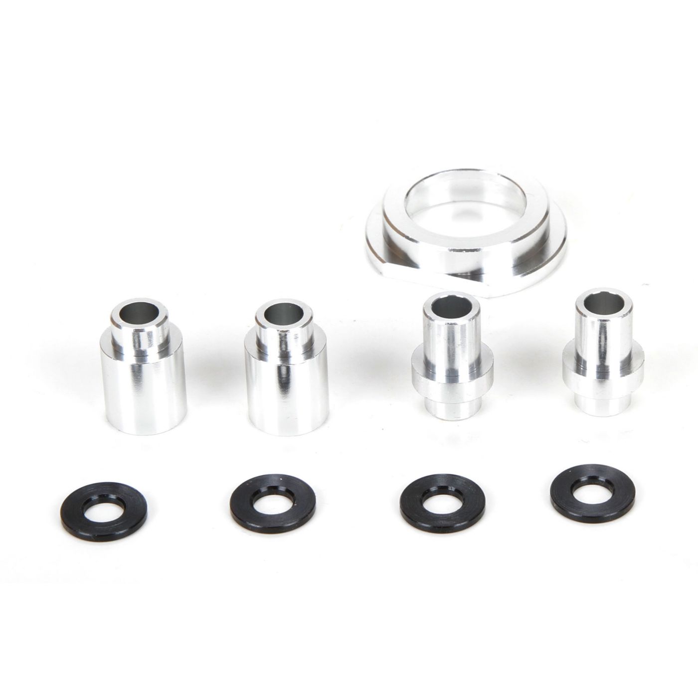 Losi Engine Mount Spacer &amp; Clutch Mount, AL, Slvr: MTXL (Z-LOS256008)