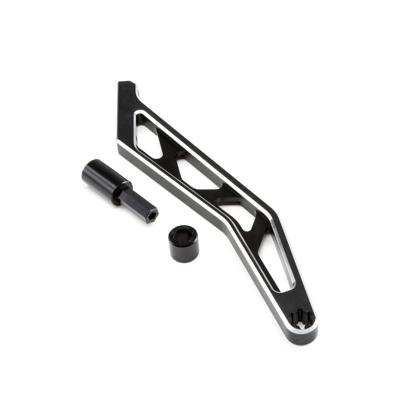 Losi Chassis Brace, Rear, Black, Aluminum MTXL (Z-LOS351005)