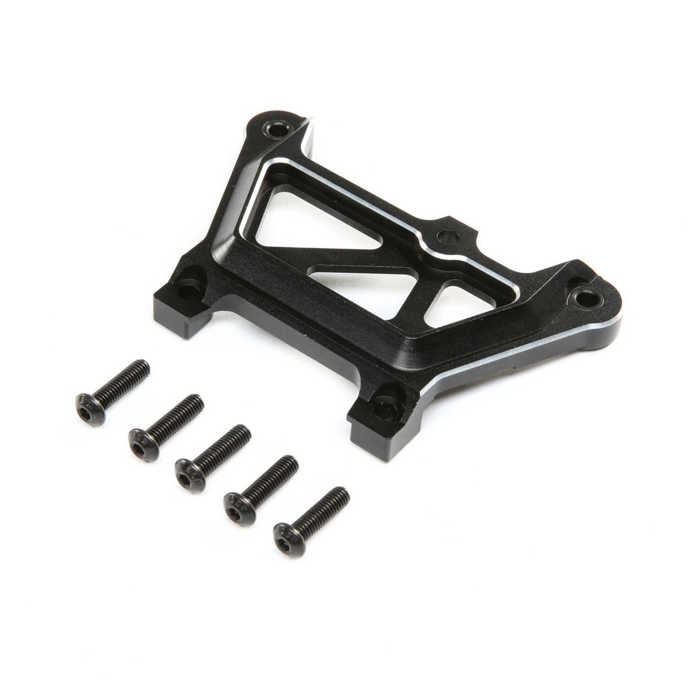 Losi Front Top Plate, Aluminum, Black: DBXL-E 2.0 (Z-LOS351018)