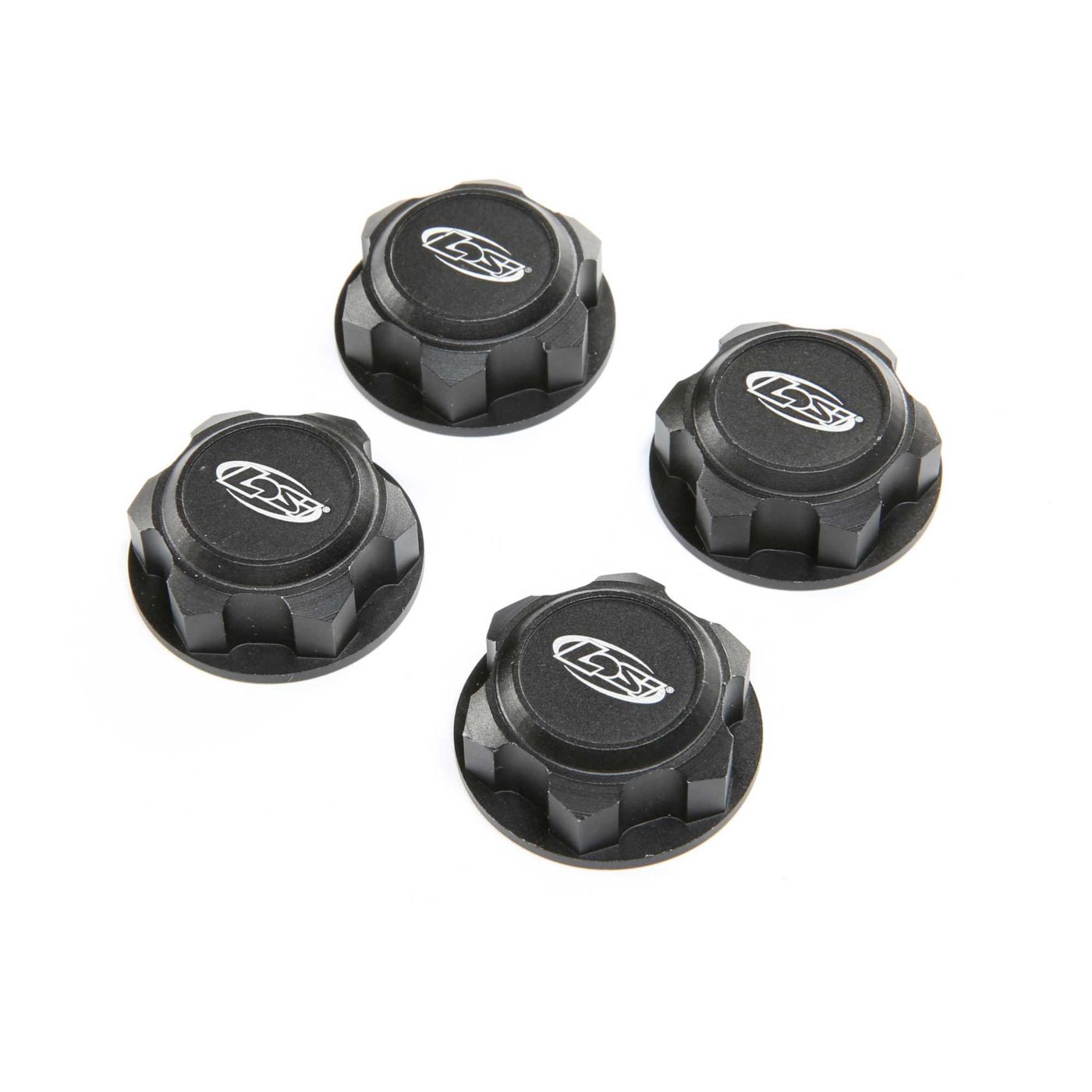 Losi Wheel Nut, Captured, Black (4): DBXL-E 2.0 (Z-LOS352009)
