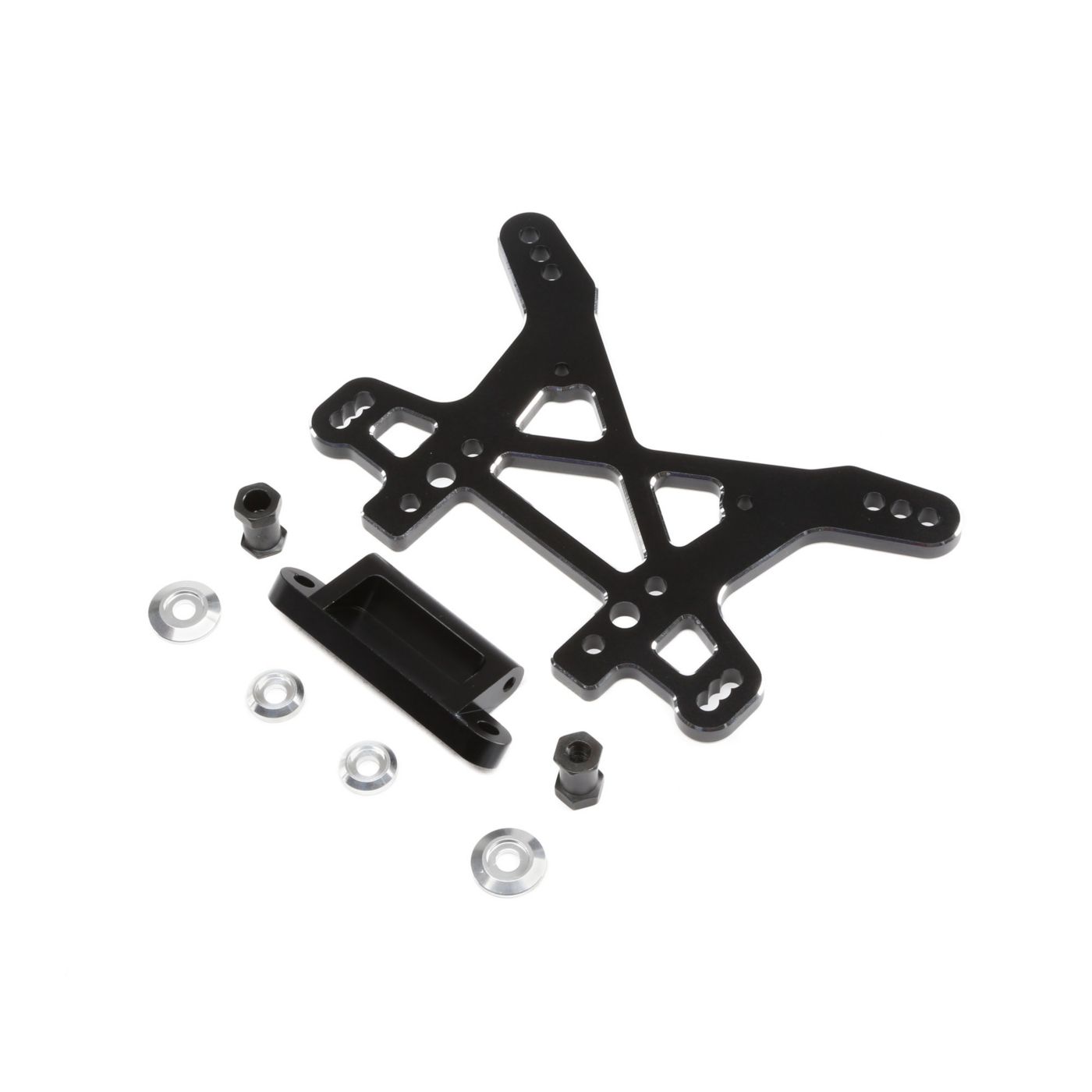 Losi Shock Tower, Rear, Black, Aluminum: DBXL, MTXL (Z-LOS354005)