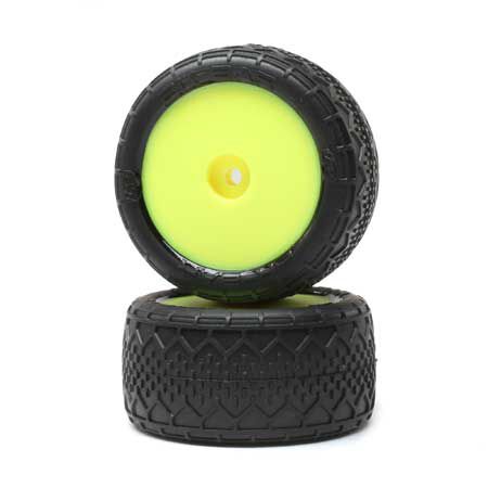 Losi BK Bar RR Mounted Yellow (2): Mini-B (Z-LOS41016)